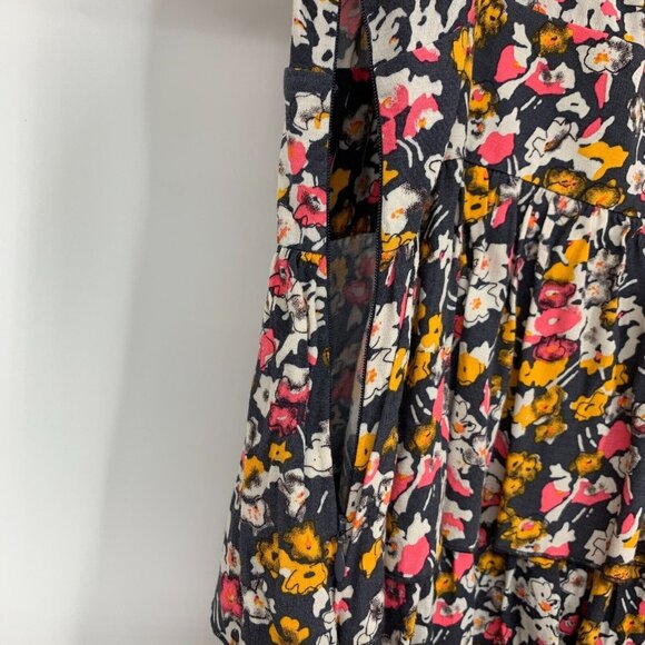 Hinge Dress Gray Floral Sleeveless Mini Tiered Ruffle - Picture 9 of 9